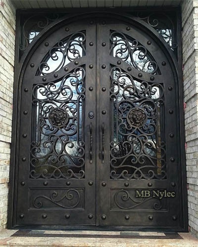 Forged doors with loft style studs
