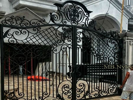 Traditional forged entrance gate