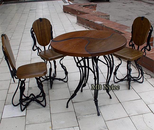 A set of coffee terrace furniture