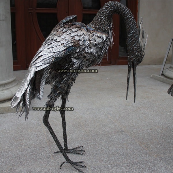 Heron - forged steel figure