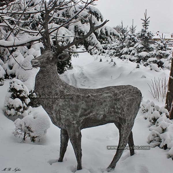 Steel deer - metal sculpture