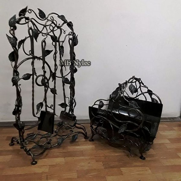 Forged fireplace set