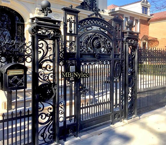 Forged entrance wicket to the manor