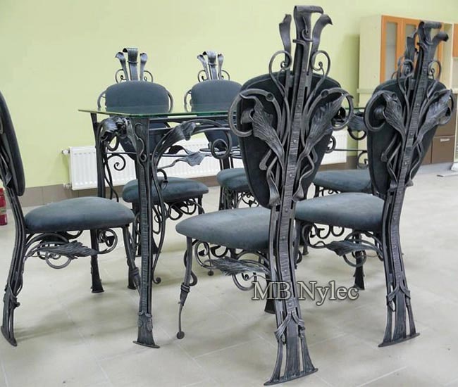 Wrought iron table and chairs