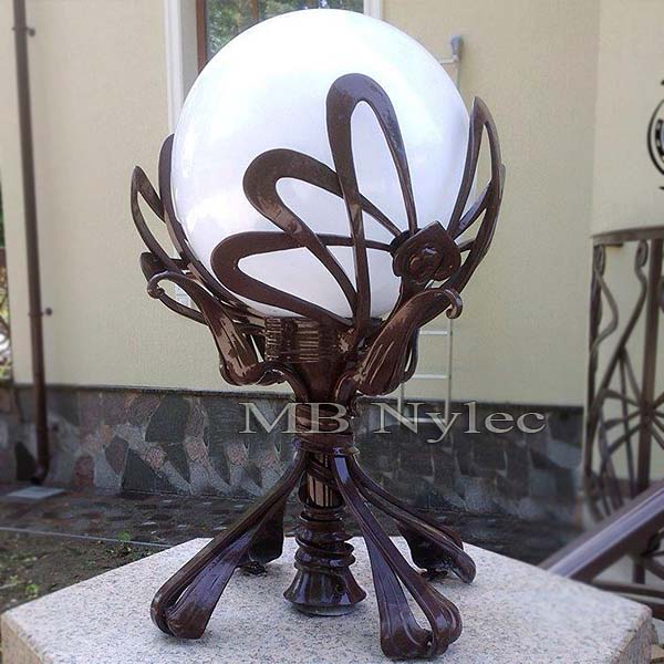 Handmade forged metal lamp